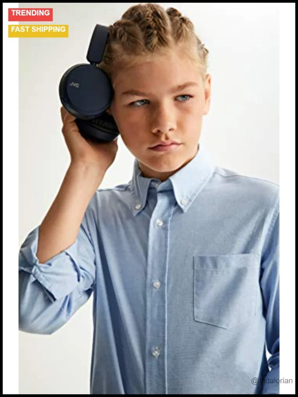 Boys Long Sleeve Oxford Button Down Shirt Standard Husky